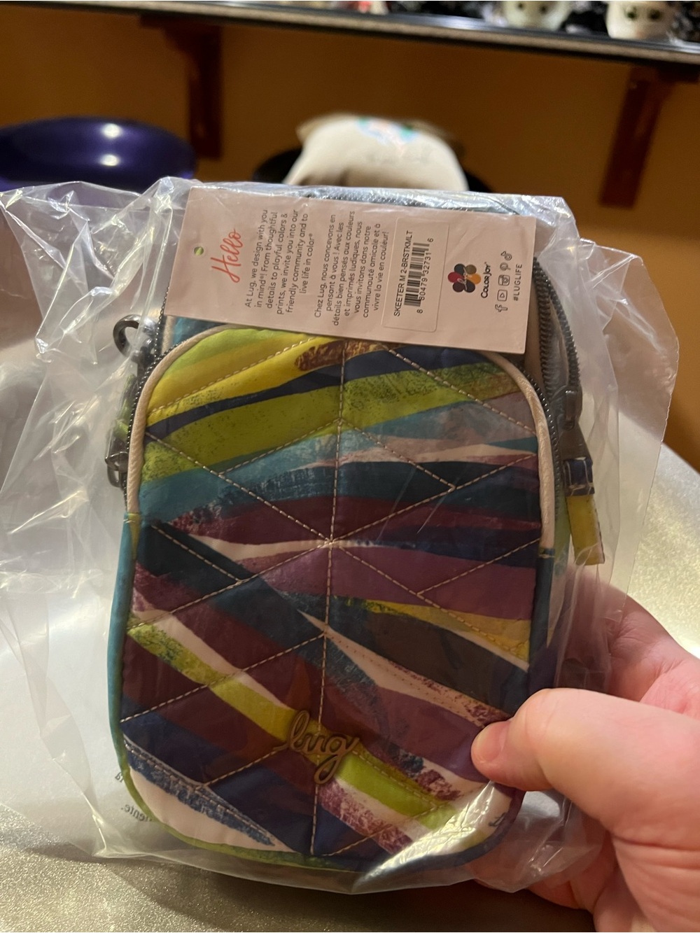 Lug Skeeter Mini crossbody in Brushstroke Multi NWT